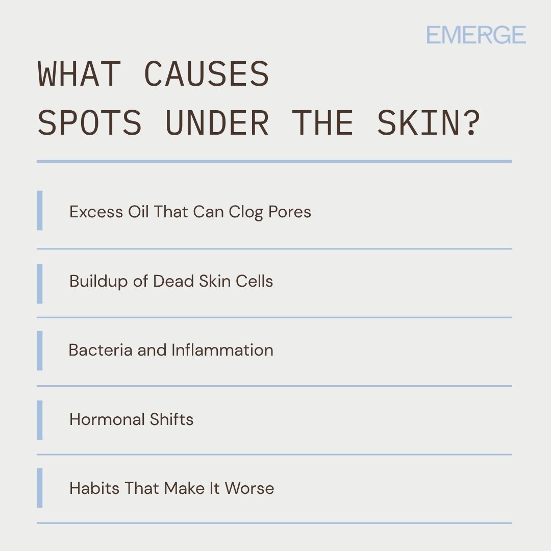 What Causes Spots Under the Skin | Emerge Aesthetics by Dr. Rochelle Kling MD What Causes Spots Under the Skin